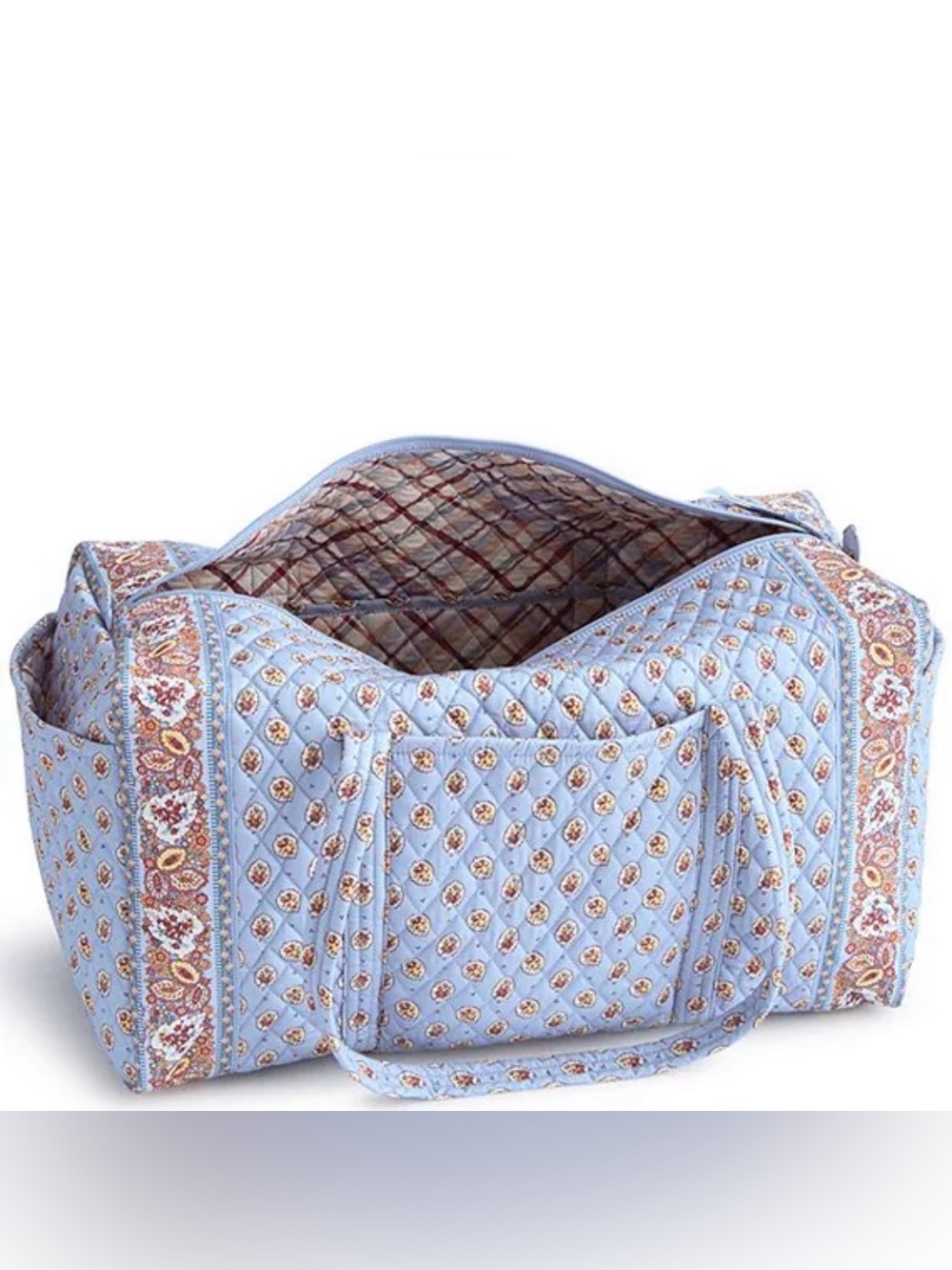 Vera Bradley Large Original Leaf Print Duffel Bag - Picture 3 of 5